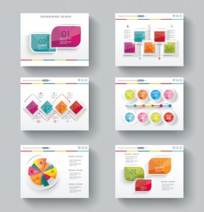 Presentation slide templates for your business with infographics and diagram set